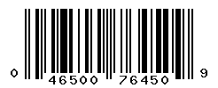 UPC barcode number 046500764509