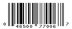 UPC barcode number 046500770067