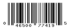 UPC barcode number 046500774195