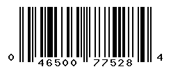 UPC barcode number 046500775284