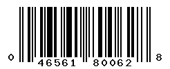 UPC barcode number 046561800628