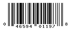 UPC barcode number 046594011978