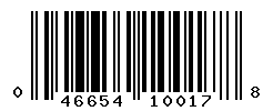 UPC barcode number 046654100178