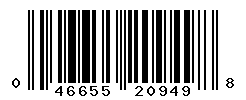 UPC barcode number 046655209498
