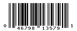 UPC barcode number 046798135791