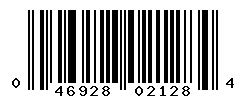 UPC barcode number 046928021284