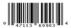 UPC barcode number 047113609034