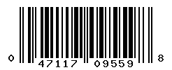 UPC barcode number 047117095598