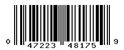 UPC barcode number 047223481759
