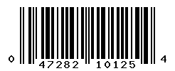 UPC barcode number 047282101254