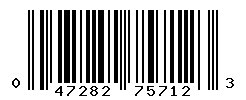 UPC barcode number 047282757123
