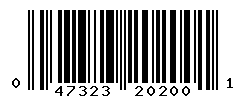 UPC barcode number 047323202001