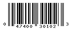 UPC barcode number 047400301023