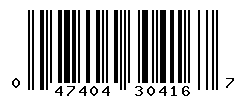 UPC barcode number 047404304167