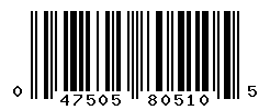 UPC barcode number 047505805105