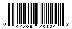 UPC 047708701242 barcode image