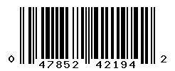 UPC barcode 047852421942