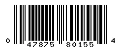 UPC barcode 047875801554