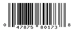 UPC barcode 047875801738