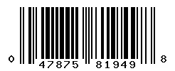 UPC barcode 047875819498
