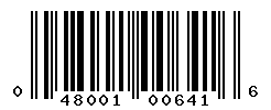 UPC barcode number 048001006416