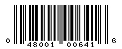 UPC 048001006416 barcode image