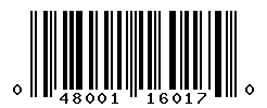 UPC barcode number 048001160170