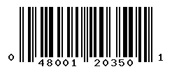 UPC barcode 048001203501