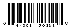 UPC barcode 048001203518