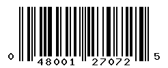 UPC barcode number 048001270725