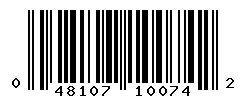 UPC barcode number 048107100742