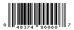 UPC barcode 048374900007