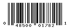 UPC barcode number 048500017821