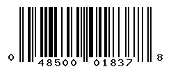 UPC barcode number 048500018378