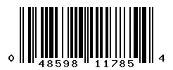 UPC barcode 048598117854