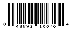 UPC barcode number 048893100704
