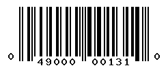 UPC barcode number 049000001310