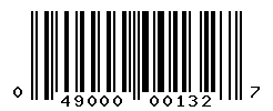 UPC barcode number 049000001327