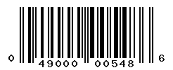 UPC barcode number 049000005486