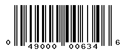 UPC barcode number 049000006346