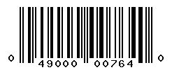 UPC barcode number 049000007640