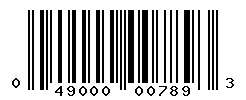 UPC barcode number 049000007893