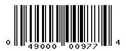 UPC barcode number 049000009774