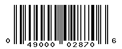 UPC barcode number 049000028706