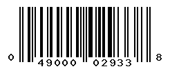 UPC barcode number 049000029338