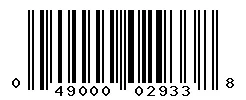 UPC 049000029338 barcode image