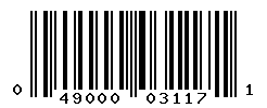 UPC barcode number 049000031171