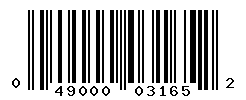 UPC barcode number 049000031652