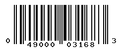 UPC barcode number 049000031683