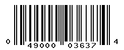 UPC barcode number 049000036374